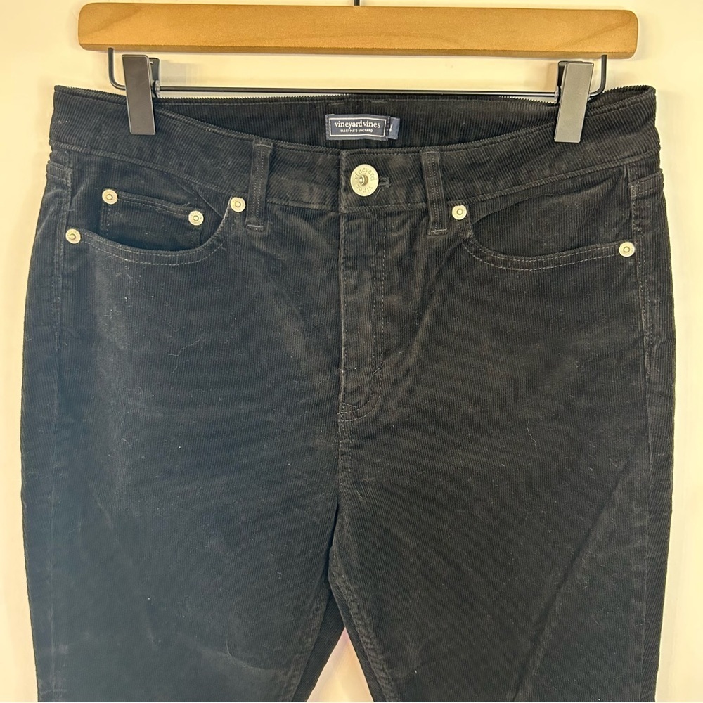 Vineyard Vines Women’s Jet Black Mid-Rise Kick Flare Corduroy Pants, Size 30 - Picture 8 of 14